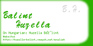 balint huzella business card